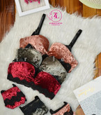 ست شورت و سوتین مخمل زنانه