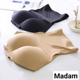 شورت پروتز باسن زنانه اسفنجی رنگ کرم و مشکی لیزری بدون درز