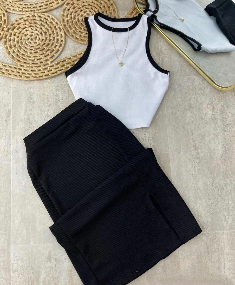 کراپ دامن چاکدار