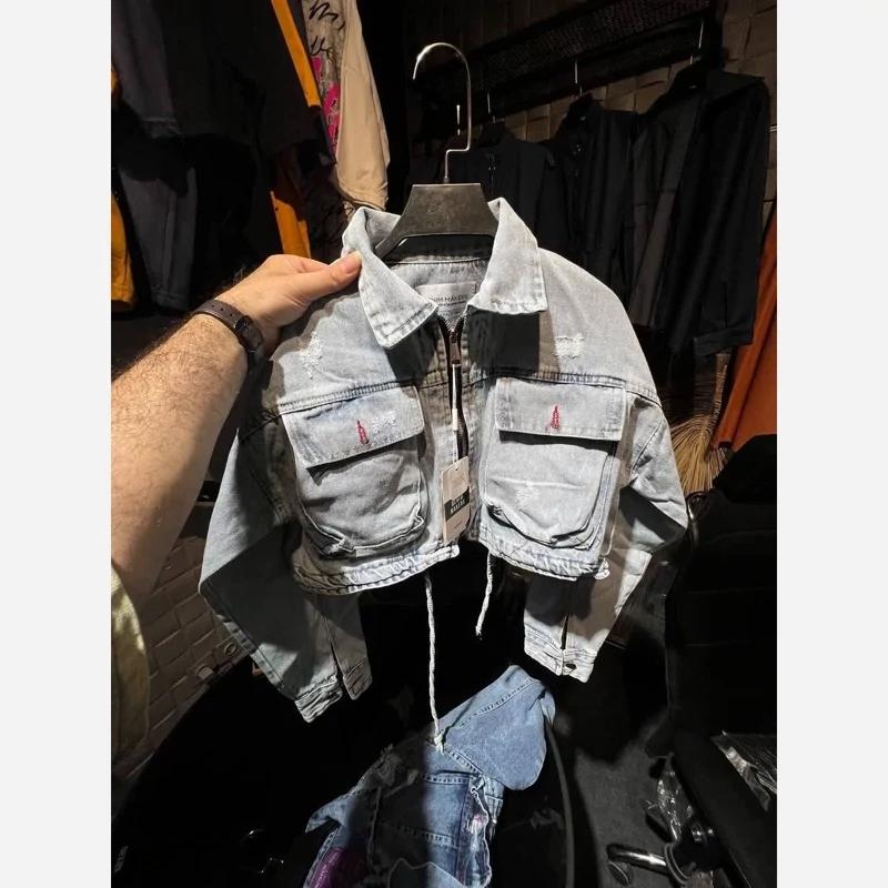 کراپ کت جین زنانه و دخترانه