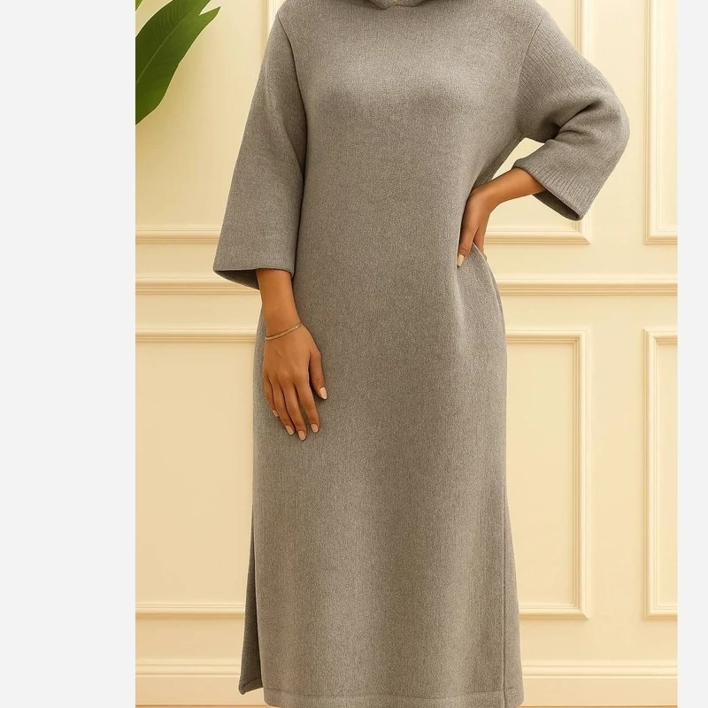 هودی  بلند کلاه دار بافت برند AX