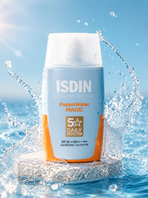 ضد آفتاب ایزدین مدل Fusion Water Magic SPF50 اصل | فیوژن واتر مجیک ۵۰ میل