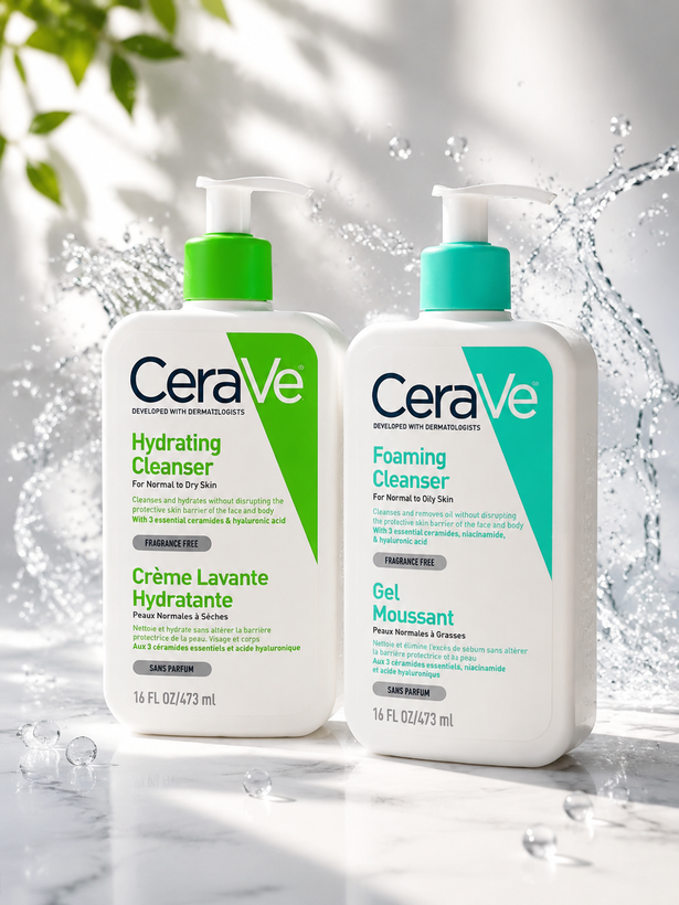 شوینده آبرسان سراوی مدل Hydrating اصل ۴۷۳ میل | مناسب پوست خشک