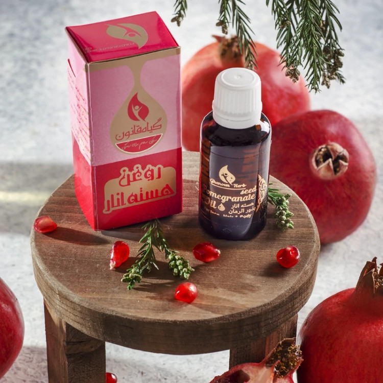 روغن هسته انار خالص قانون 30 سی سی خرید روغن اصل