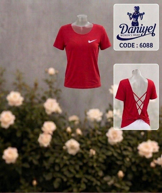 تیشرت اسپرت زنانه مدل پشت ضربدری برند دانیل (DANIYEL)»