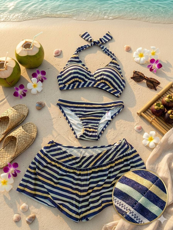 مایو ۳تکه وارداتی زنانه برندBeach Queen