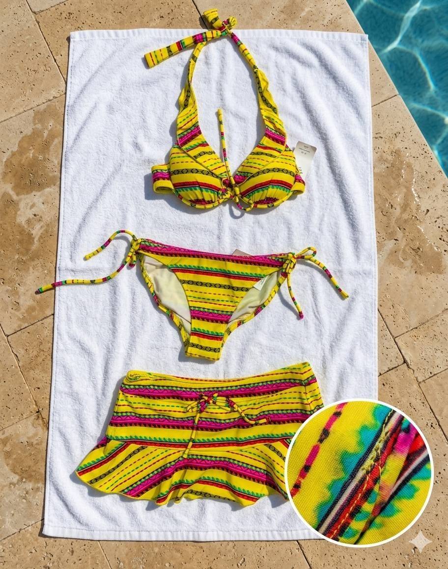 مایو ۳ تکه جذاب وشیک زنانه برندBeach Queen