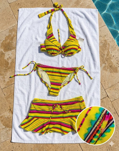 مایو ۳ تکه جذاب وشیک زنانه برندBeach Queen