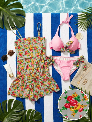 مایو یکسره ۳ تکه زنانه برندBeach Queen