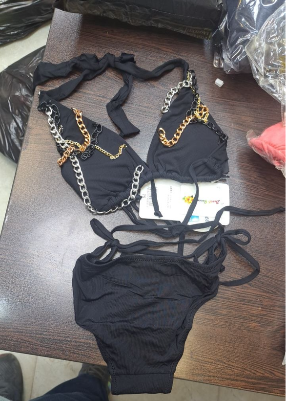 مایو ۲ تکه بنفش وارداتی زنانه برندBeach Queen