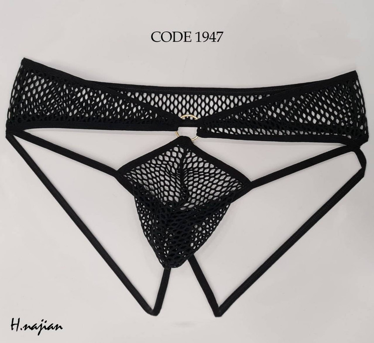 شورت فانتزی مردانه توری حلقه دار برند کینگ